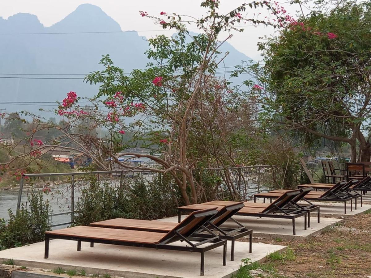 Riverside Garden Hostel Vangviang Kültér fotó