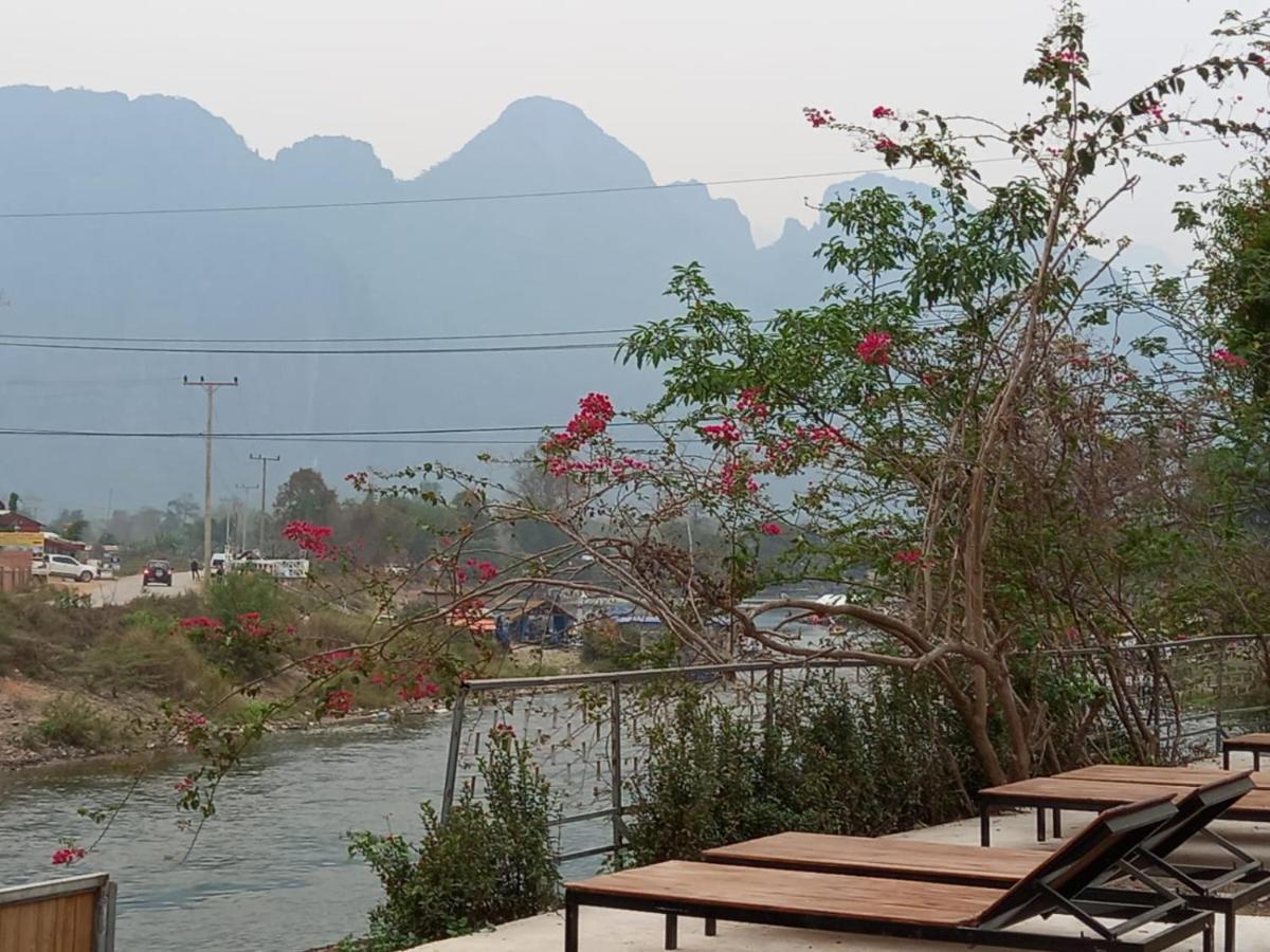 Riverside Garden Hostel Vangviang Kültér fotó