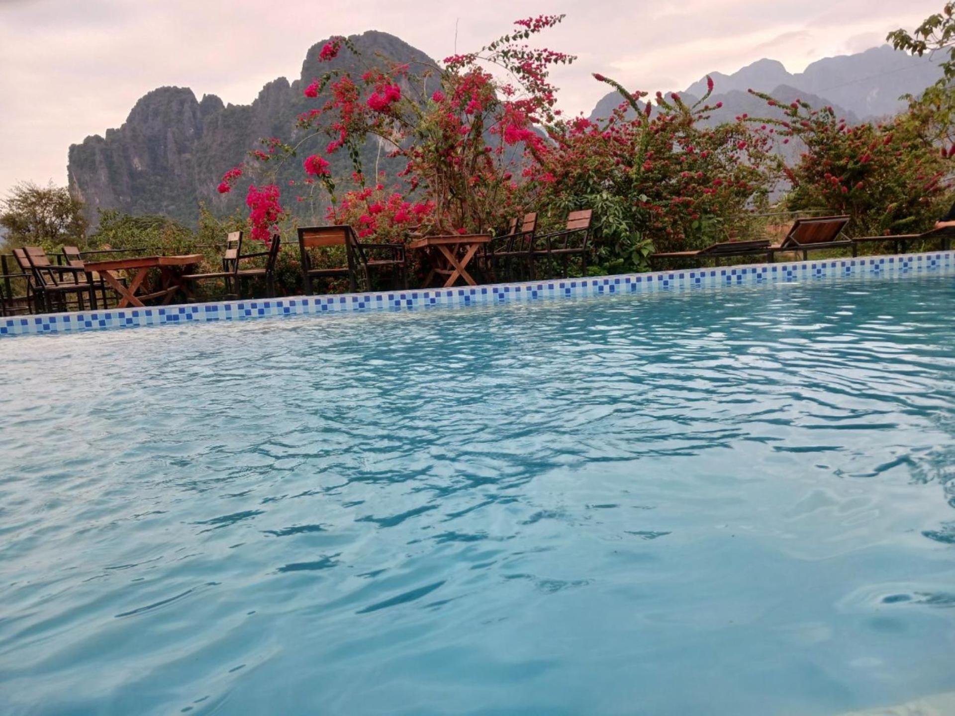Riverside Garden Hostel Vangviang Kültér fotó